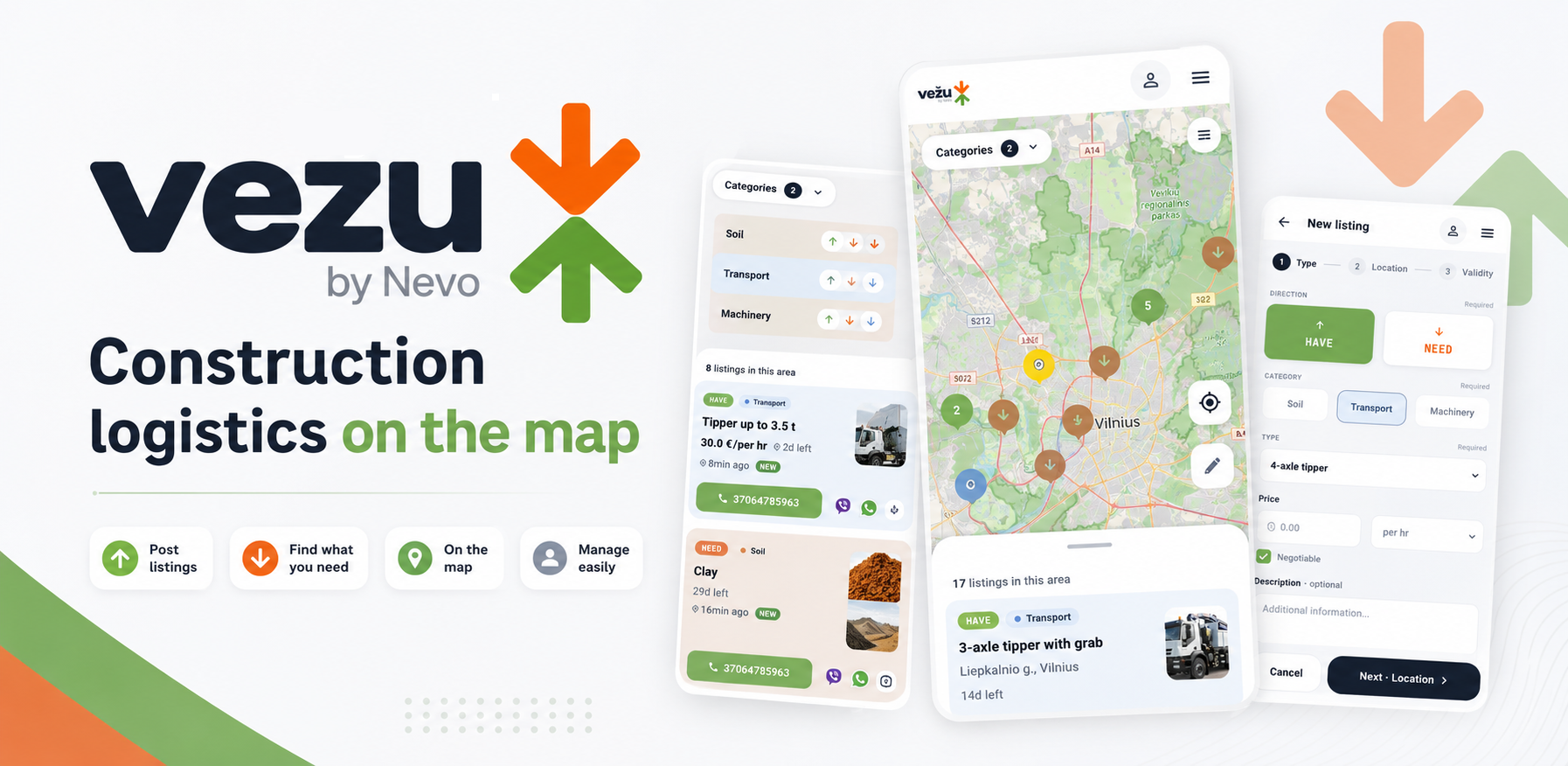 Vezu — grunto, transporto ir technikos rinka